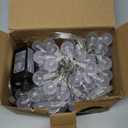 Minetom Crystal Globe String Lights Plug in - 33 ft 100 LED Globe Fairy String Lights with Remote and Timer, Waterproof for Bedroom Tent Loft Bed Window Porch Patio Wedding Party Holiday Decor, White