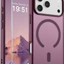 SUPFINE Magnetic for iPhone 17 Pro Max Case (Compatible with MagSafe)(Military Grade Drop Protection) Translucent Matte Shockproof with Anti-Fingerprint Phone Cover,Wine Red