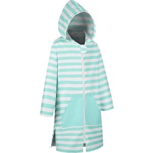 MissShorthair Kids' Hooded Towel Poncho with Zipper Beach Cover-Up with Pocket Swim Towel Robe for Boys & Girls, 8-10 Years