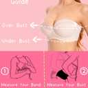 Women's Push up Strapless Bra for Large Breasts with Clear Straps, Never Move On Party Cup B/C/D/DD/DDD/G