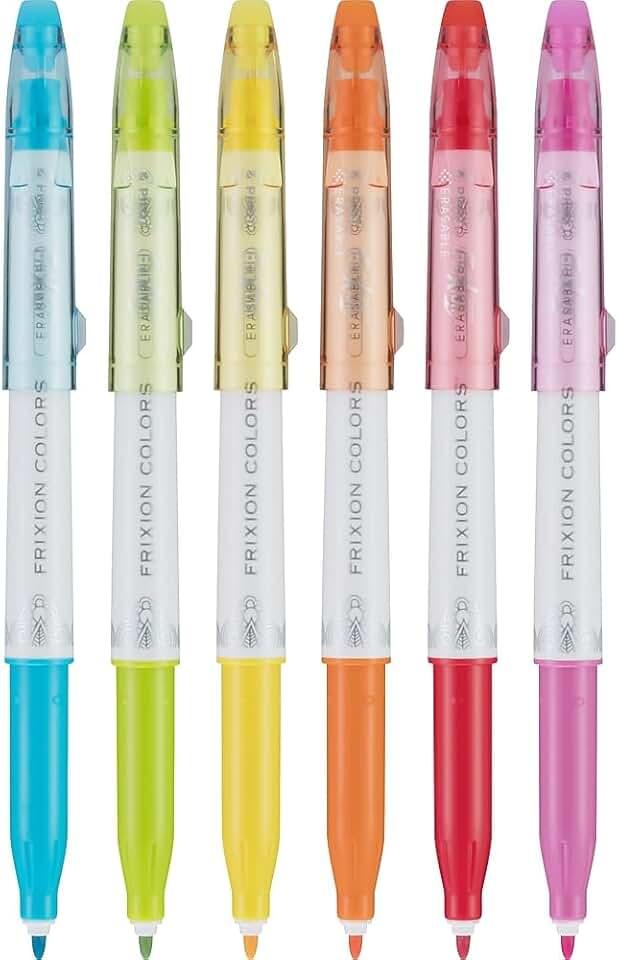 Pilot FriXion Colors Bold Point Erasable Marker Pen 6/Pkg. Pack of 2 - Assorted Colors