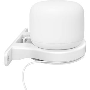 Delidigi ABS Wall Mount Compatible with Google Nest WiFi Router- AC2200 Bracket Holder Shelf for Nest WiFi Point [Built-in Cable Management] (White) (1 Pack)
