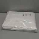 RYB HOME White Curtains Sheer - Linen Texture Sheer Window Covering, Light & Airy Translucent Panels for Bedroom Living Room Patio Glass Door, 52 inch Width x 95 inch Length, Set of 2