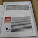 9815WH Large Capacity Electric Wall Heater with Built-in Adjustable Thermostat and Silent Motor, Overheat Protection, 1500 Watts, 120/240 Volts, White