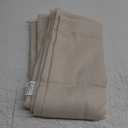 Melodieux Beige Semi Sheer Curtains 54 Inches Long, Bedroom Short Sheer Curtains, Faux Linen Farmhouse Light Filtering Rod Pocket Shiny Sheer Drapes Home Office, 52" W x 54" L, 2 Panels