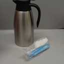 Norme 1 Piece Thermal Coffee Carafe Insulated Stainless Steel Coffee Carafe for Hot Liquid Vacuum Thermal Pot Creamer Pitcher Dispenser with Brushes Keeping Hot Water Milk(Silver,68 oz)