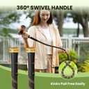 Giraffe Tools Non-Expandable Garden Hose 25FT 1/2 Lightweight Flexible Water Hoses Burst 600 psi with 9 Spray Function Nozzle Heavy Duty Hose