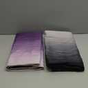 Estelar Textiler Purple and Greyish White Ombre Blackout Curtains 63 Inch Length, Rod Pocket Thermal Insulated Curtains for Girls Bedroom, Full Room Darkening Drapes for Kids Room, 42Wx63L, 2 Panels