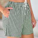 PRETTYGARDEN Womens Shorts Boxers 2026 Summer Gingham Pajama Lounge Sleep Y2K Plaid Pj Shorts Beach Bottoms (S)