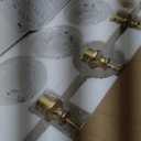 ANDY STAR Brushed Gold Bathroom Light Fixtures, 5-Light Vanity Lights for Mirror, Modern Bathroom Wall Sconces Lighting with Globe Clear Shade Up or Down Wall Mounted for Bedroom, Living Room, Hallway