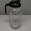 2 Quart (64oz) Wide Mouth Mason Jar Pitcher, Glass Pitcher with Lid - Heavy Duty, Leak Proof - Sun & Iced Tea Dispenser, Juice and Drinks, Breastmilk Storage - Black