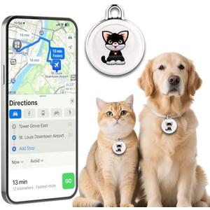 2025 Smart GPS Tracker for Dogs, Mini Cat GPS Tracker, Positioning Smart Alarm Pet Tracker, Waterproof and Drop-Proof, Extra Long Battery Life of 365 Day, No Subscription