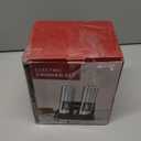 Electric Pepper & Salt Grinder Set, Automatic Seasoning Mill, Type-C Rechargeable Coarseness Adjustable, with LED Light, 95ml Enlarged Silo & Washable Storage Base, Stainless Steel