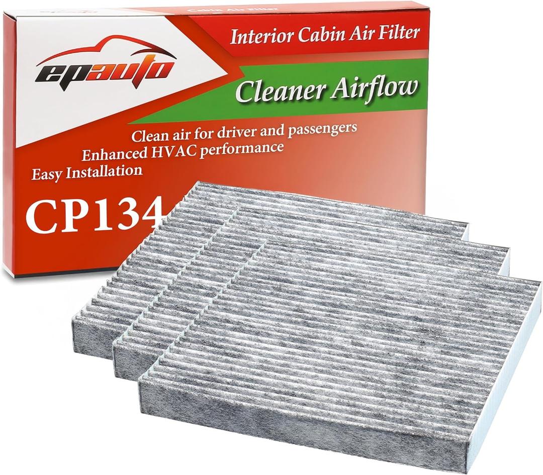 EPAuto CP134 (CF10134) Premium Cabin Air Filter includes Activated Carbon, 3 Packs
