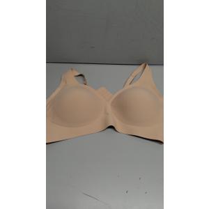 Jelly Bras for Women No Underwire Seamless Push Up Comfortable Tshirt Everyday Deep V Bra with Support and Lift 3XL