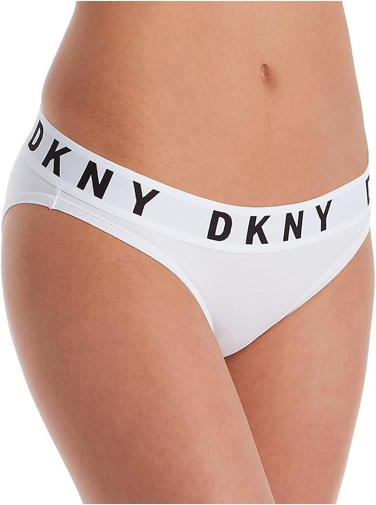 DKNY Women's Cozy Boyfriend Collection Low Rise Bikini (White/Black), Size S