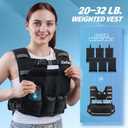 ZELUS Weighted Vest for Women Men, 20-32lb Curve-Fit Ergonomic Design Adjustable Workout Vest with 6 Iron Sand Bags, SGS-Certified Rucking Vest for Strength Training & Cardio Workouts