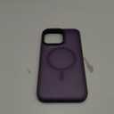 Meifigno Magic Mag Series for iPhone 15 Pro Max Case, [Military Grade Protection & Compatible with MagSafe], Translucent Matte Back with Aluminum Alloy Keys, for iPhone 15 Pro Max 6.7", Dark Purple