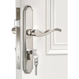 Storm Door Handle Complete Set, Fit Screen and Storm Door Handle Replacement Part with Lock Cylinder and Key, 2-1/2" Handle PZ, Polished Nickel