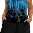 Arolina Women's Plus Size Swim Romper One Piece Swimsuits Modest Bathing Suit with Pockets, Black Blue (Size 20)