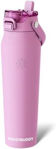 Frost Buddy 32oz Insulated Water Bottle with Straw & Chug Lid | Leak-Proof Stainless Steel | 24-Hours Cold | Sweat-Proof, Cup Holder Friendly | Ideal for Gym, Travel, Sports & Everyday Hydration