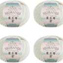 2 x Susans Family Molandi #8 100% Merino Wool Yarn, 3-Ply Luxurious and Soft Yarn for Hand Knitting & Crocheting, 7.05 oz, 328 Yards, Ideal for Scarves, Hats & Blankets (15#Vaporous Gray)