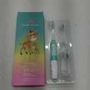 Kids Electric Toothbrush Toddler Toothbrush Age 2-4-8-12 Electric Toothbrush Kids with Timer Rainbow LED Light Up Vibrating Toothbrush Battery Operated Children's Sonic Tooth Brush (Green Giraffe)