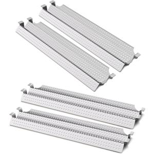 4 PC Heat Plate Tent Shield Replacement for Viking VGBQ 30 in T Series, VGBQ 41 in T Series, VGBQ 53 in T Series, VGBQ30, VGBQ41, VGBQ53, BBQ Parts Burner Cover Flame Tamer, Stainless Steel, 23 1/8"