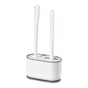 MOUMOUTEN Toilet Brush Set, Bathroom Accessories, Toilet Bowl Cleaners, Deep Cleansing Multifunctional Hanging Toilet Brush Set for Bathroom(Pearl White)