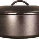 Lodge Cast Iron Dutch Oven 7 Quart - Loop Handle Cooking Vessel - Even Heat Retention - Oven-Safe, Versatile Pot