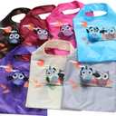 7pcs Cute Owl Portable Shopping Bag Foldable Grocery Folding Bags (Random Color)