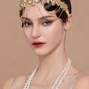 BABEYOND 1920s Flapper Headpiece Roaring 20s Headband Great Gatsby Headband Chain for Women Vintage Hair Accessory