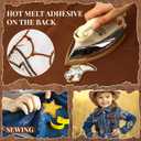 AUGSUN 36pcs Western Iron On Patches Brown Theme Iron on Patches for Boys Western DIY Sew Applique Repair Patch Cute Sew on Patches for Clothing Jacket Jeans Pants Dress Backpack Hats Decorations