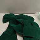 Civaner 16.4 ft Christmas Velvet Bow Garland Staircase Decorations with 6 Pcs 27.5 Inch Large Bow for Stair Railing Fireplace Fence Mantle Holiday Decor Xmas Indoor Outdoor(Green)