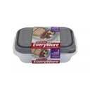 3 Divided Rectangles Containers + Lid