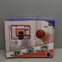 Basketball Hoop Indoor with LED Lights, Basketball Toys Gifts for 5 6 7 8 9 10+ Year Old Boys Kids, Indoor Over The Door Mini Basketball Hoops with Electronic Scoreboard & 3 Balls (Red)