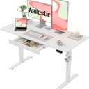 Agilestic 48 * 24 Inch Electric Standing Desk with Under Drawers, White
Electric Height Adjustable, Storage Drawers, Sturdy Steel Frame, Memory Presets, Hooks, 154 lbs, Easy Assembly, Splice Board