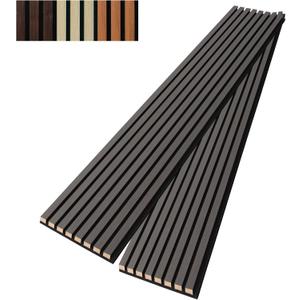 Art3dwallpanels Wood Slat Wall Panel, Smoky Wood, 108'' x 13'', 2 Pack | 3D Soundproof, Large Acoustic Panels, Interior Ceiling and Wall Decor, Noise Reduction
