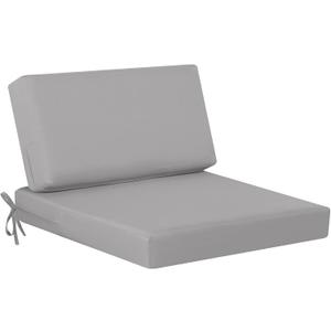 idee-home Outdoor Cushions for Patio Furniture, Outdoor Seat Cushion, Waterproof Couch Hampton Bay Deep Seat Replacement Chair Cushions for Garden Lawn Backyard Deck, 26.5 x 26.5 Grey