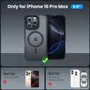 2 x for iPhone 16 Pro Max Case [Compatible with MagSafe] [2X Screen Protectors] [Military Grade Drop Tested] Heavy Duty Magnetic Phone Case for iPhone 16 Pro Max 6.9",Black