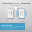 Lutron Caseta Smart Claro Accessory Switch for 3-way. For use only with Diva Smart Dimmer or Claro Smart Switch, DVRF-AS-WH, White