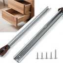 Drawer Slides Center Track for Kenlin Rite-Trak II Rails Kit, 16 Inch Drawer Metal Slides with Stop & Roller 1 Pack