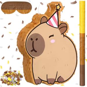 Seenelling Cute Capybara Themed Piata Cute Capybara Piata for Science Party Supplies Christmas Festivals Holiday Photo Props Fiesta Party Supplies, Birthday Centerpiece Decor