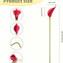 Calla Lily Artificial Flowers 22PCS 25" Real Touch Long Stem Faux Calla Lillies for DIY Wedding Bouquet Party Home Decor (red)