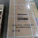 GARVEE Frameless Bypass Shower Door 5/16" (8mm) Glass Thickness Brushed Silver