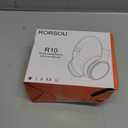 RORSOU R10 Over-Ear Headphones with Microphone, Lightweight Folding Stereo Bass Headset with 1.5M No-Tangle Cord, Portable Wired Headphones for Smartphone Tablet Computer MP3 / 4 (Black)