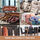 White Leather Repair Kit for Couches, Vinyl Repair for Furniture, Car Seats, Sofa, Jackets, Purses, Belts, Shoes, Works on Genuine, Italian, Bonded, PU Leather, No Heat Needed