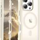 Magnetic for iPhone 16 Pro Case, [Compatible with MagSafe][Military Grade Drop Protection][Heavy Duty Protection][Non-Slip][Shockproof] 2-Layer Durable Bumper Phone Case 6.3''-Antique White