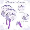 25 Quinceanera Party Favors for Guests Quinceanera Hand Fans Bulk Christmas Plastic Handheld Fans Mis Quince Gift for Girls Sweet 15 Birthday Party Decor Gift Adults Souvenirs (Purple)