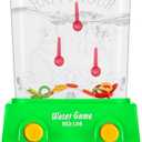 Sumind Handheld Water Game Christmas Toy Arcade Water Ring Toss and Basketball Hoop Toy Mini Waters Tables for Kids Christmas Stocking Gifts Birthday Return Gift Retro Pastime Toys